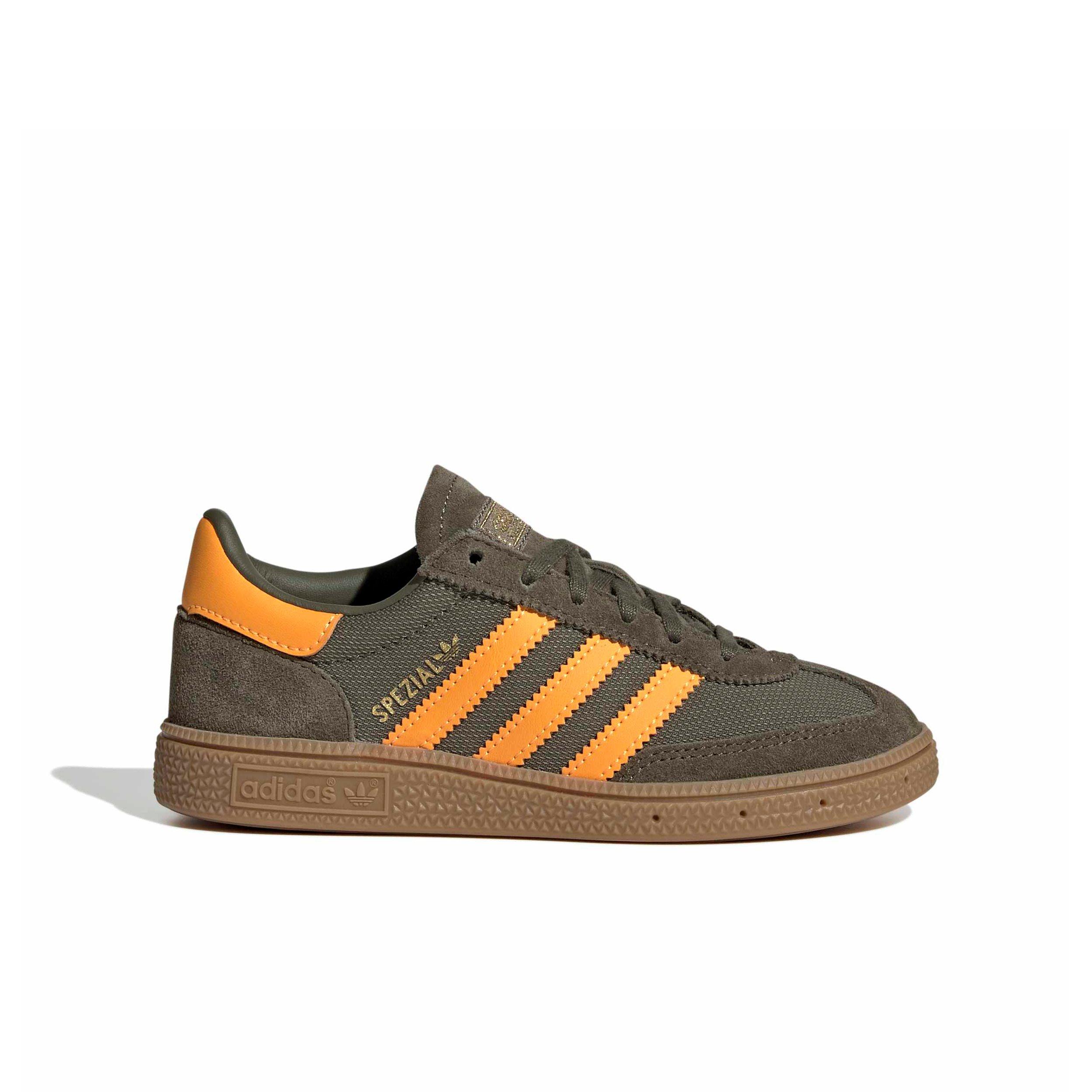 adidas Originals Handball Spezial "Olive Strata/Pure Tangerine/Gum Preschool Boys' Shoe - OLIVE/TANGERINE/GUM